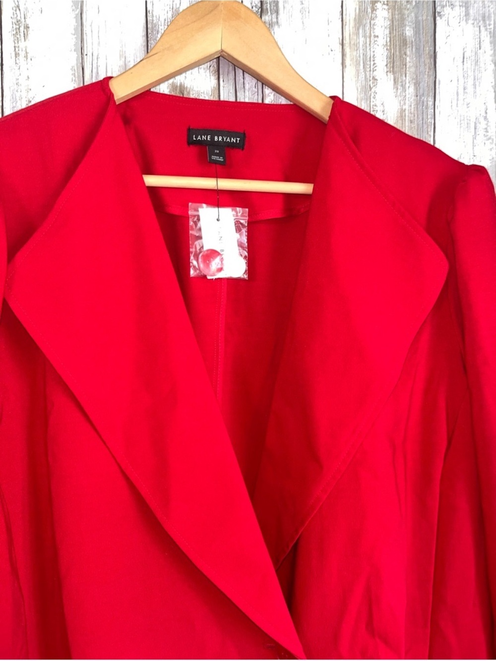 Lane Bryant Red Blazer Jacket Plus Size 20 Stretch Career Office NWT - Picture 4 of 7